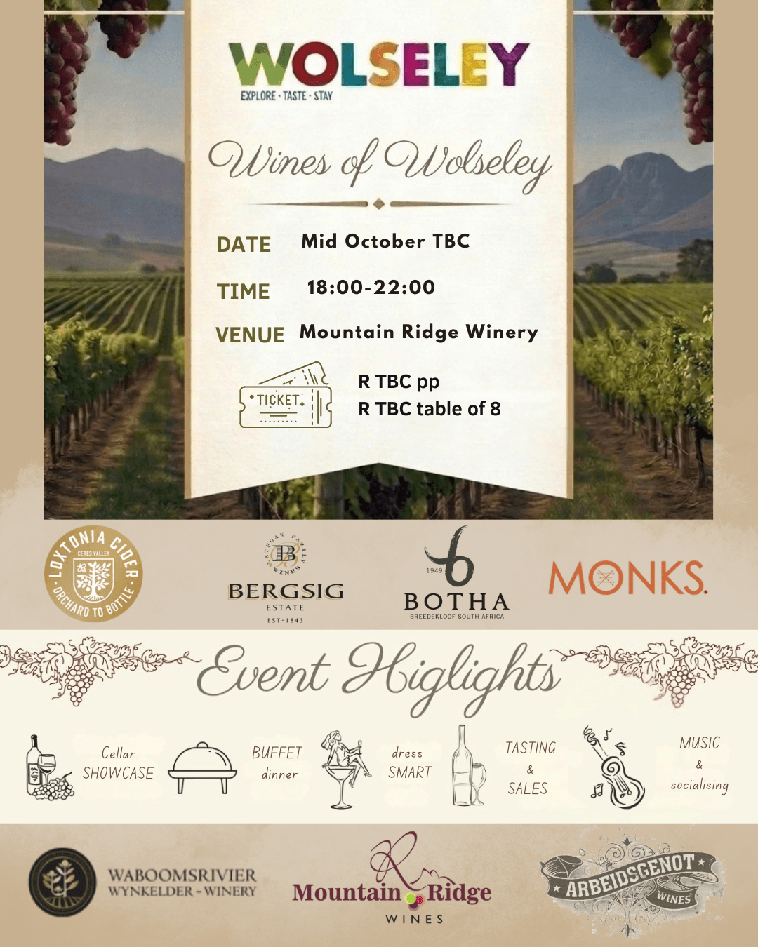 Wines of Wolseley Concept poster